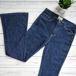 CURRENT/ELLIOTT The High Rise Bell Flare Jeans Dark Wash size 31 EUC